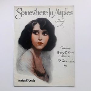 Somewhere in Naples Antique Sheet Music